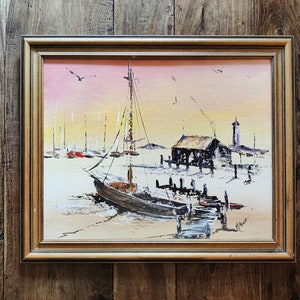 Mauro Muniz Oil Painting Original Art Mid Century Art Nautical Art Mauro Muniz Artist