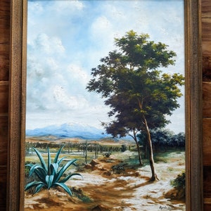 Jose Agros Oil on Canvas, Mexican Art, Mid Century Art, Jose Agros Artist