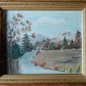 Antique Pastel Landscape Painting, Original Art, Landscape Painting, Antique Paintings