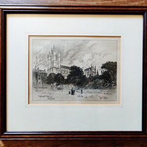 Herbert Railton Westminster Abbey Etching Original Art Antique Etchings Herbert Railton Artist