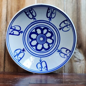 Studio Art Pottery Blue White Bowl Original Art Blue White Pottery Stoneware Bowls