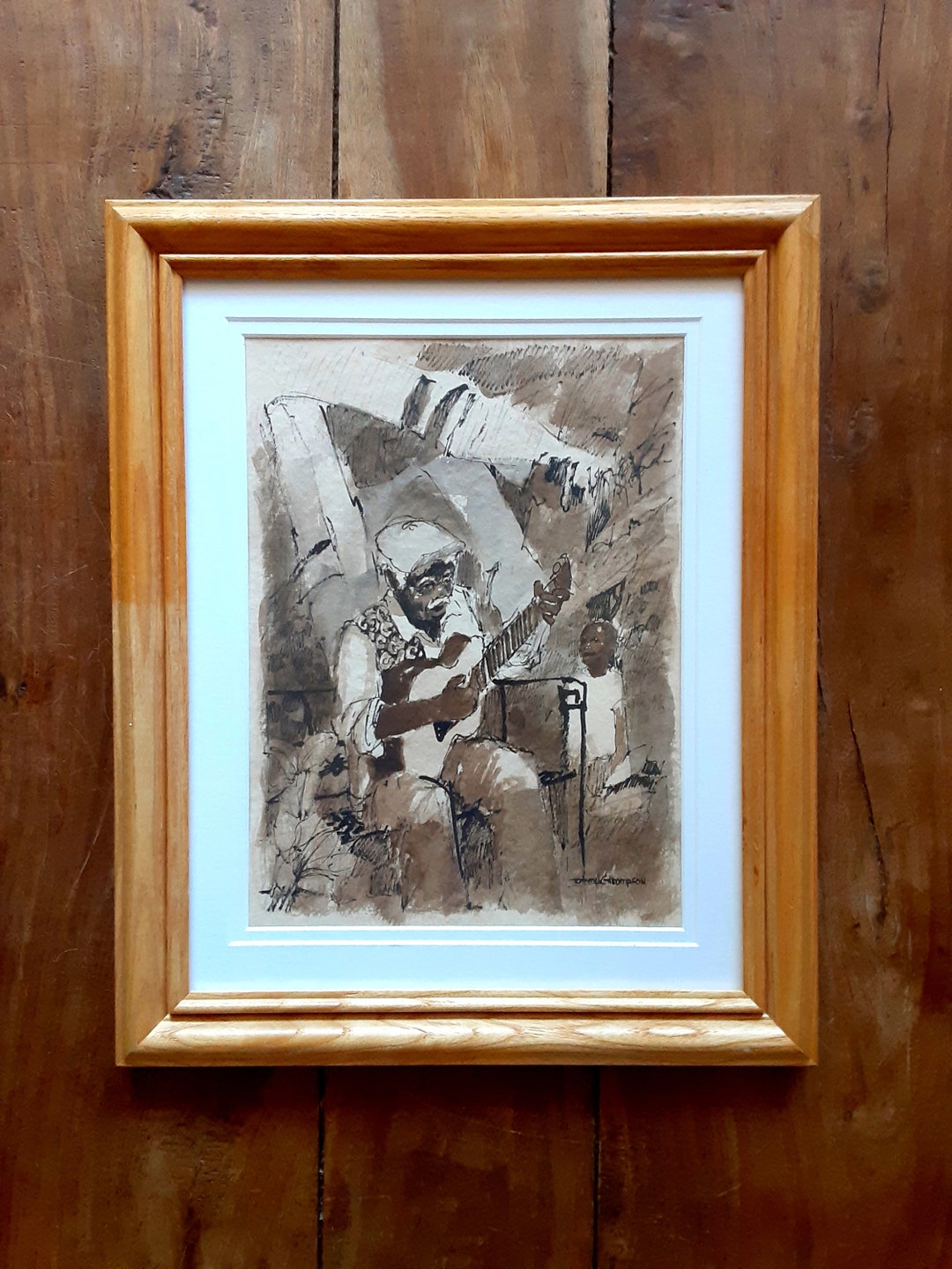 Tommy Thompson Ink and Watercolor Painting Original Art New Etsy