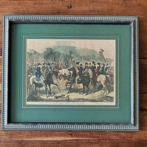 Antique Hand Colored Lithograph Hyde Park London Antiquarian Prints Victorian Art British Art