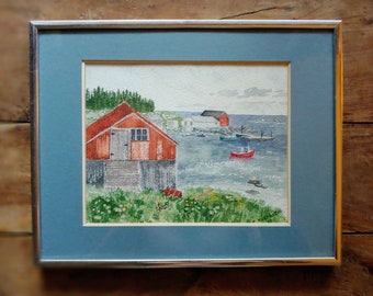 Watercolor Painting by E Hochhalter, Original Art, Hochhalter Artist