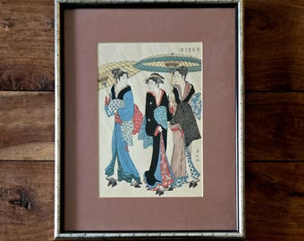 k*i様 トリーヴァ清永 鳥居清長による浮世絵「Women and Blossoming Trees (Naka no