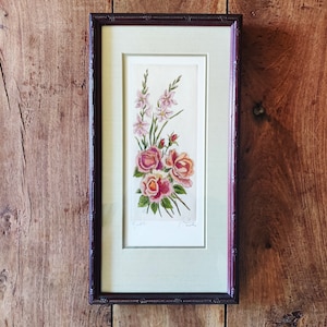 Antique Colored Etching Original Art Antique Etchings Botanical Prints