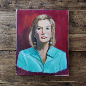 Vintage Oil on Canvas Portrait Painting by Pezzetta Original Art Portrait Paintings Italian Art Pezzetta Artist