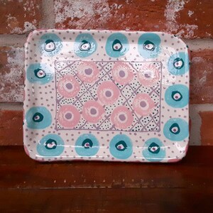 Betty Wassmer Art Pottery Tray Fishbone Pottery Ceramic Tray Betty Wassmer Pottery