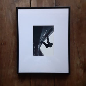 Black and White Oil Tanker Print: Nautical Maritime Art (14x11 Framed)