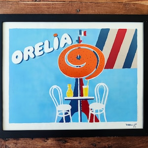 Bernard Villemot Orelia Original Poster Villemot Poster Orelia Französische Kunst Villemot Künstler