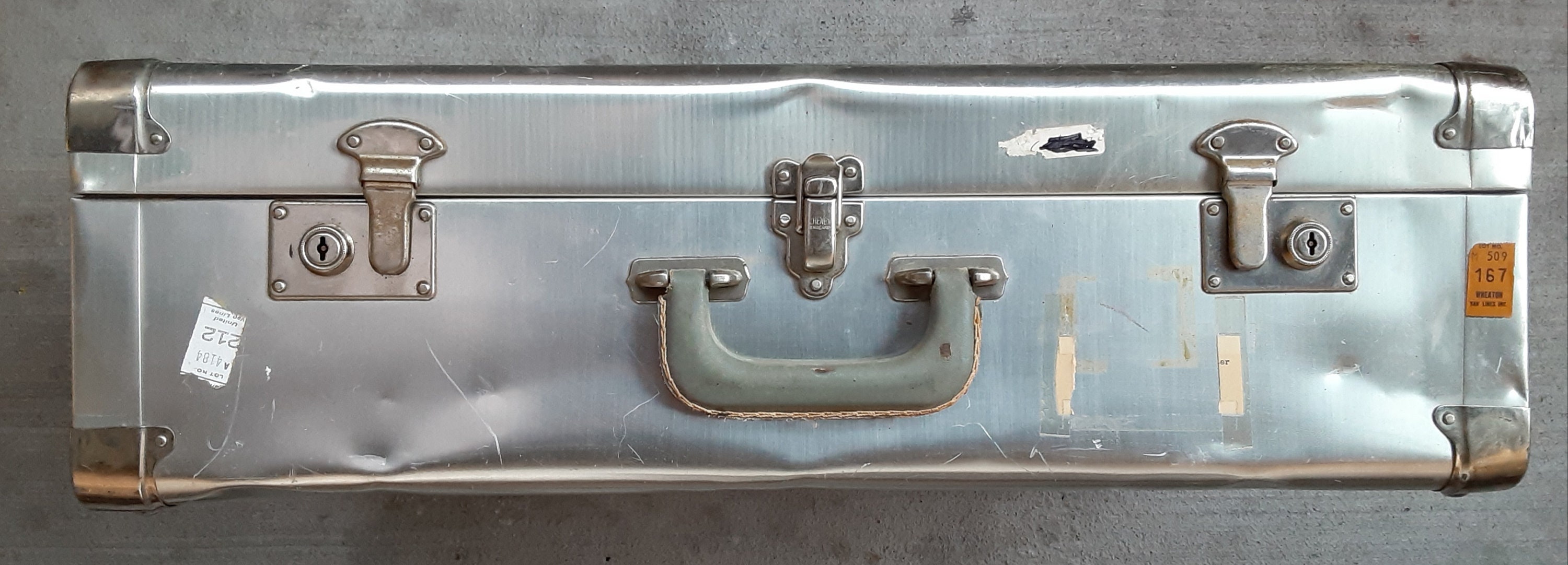 Vintage sales aluminium suitcase