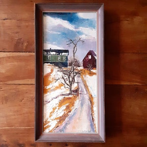 Mid Century Oil Painting by Teltschik Original Art Mid Century Art  Teltschik Artist