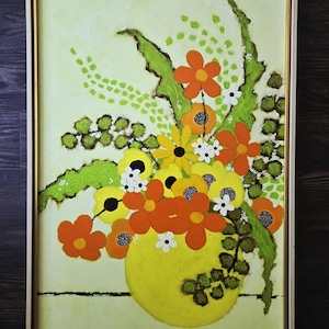 Pintura a óleo de Barbara Coleman, arte original, arte de meados do século, pinturas McM, pinturas abstratas de natureza morta, Barbara Coleman, artista