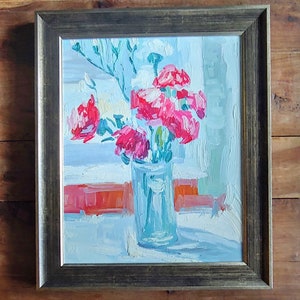 Still Life Oil on Canvas Painting, Original Art, Still Life Painting, Abstract Painting