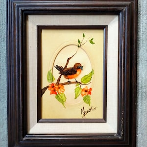 Maxine Bluffin Oil Painting Original Art Vintage Texas Paintings Bird Paintings Maxine Bluffin Artist