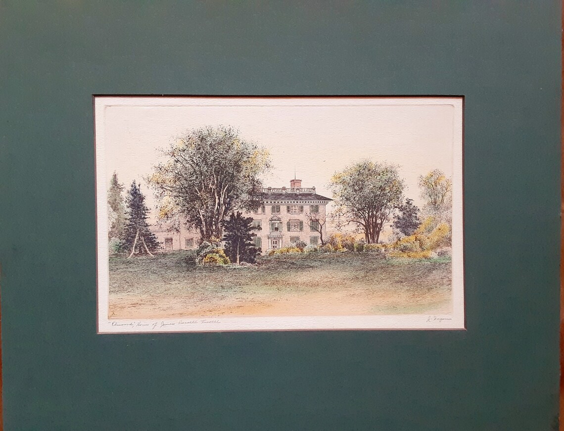 Antique Etching by Fagin Mercier Homestead Art Antique Etsy