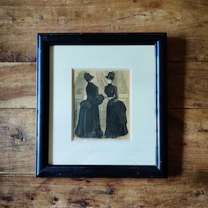 Antique Victorian Fashion Hand Colored Engraving Original Art Victorian Prints Antique Prints