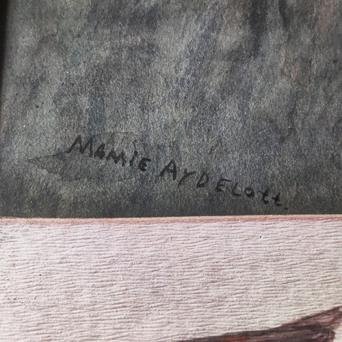 Antique Watercolor Painting by Nannie shops Aydelott Original Art Kansas Art Hunting Paintings Nannie Aydelott Artist