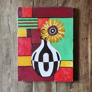 Abstract Floral Still Life Painting Original Art Flower Paintings
