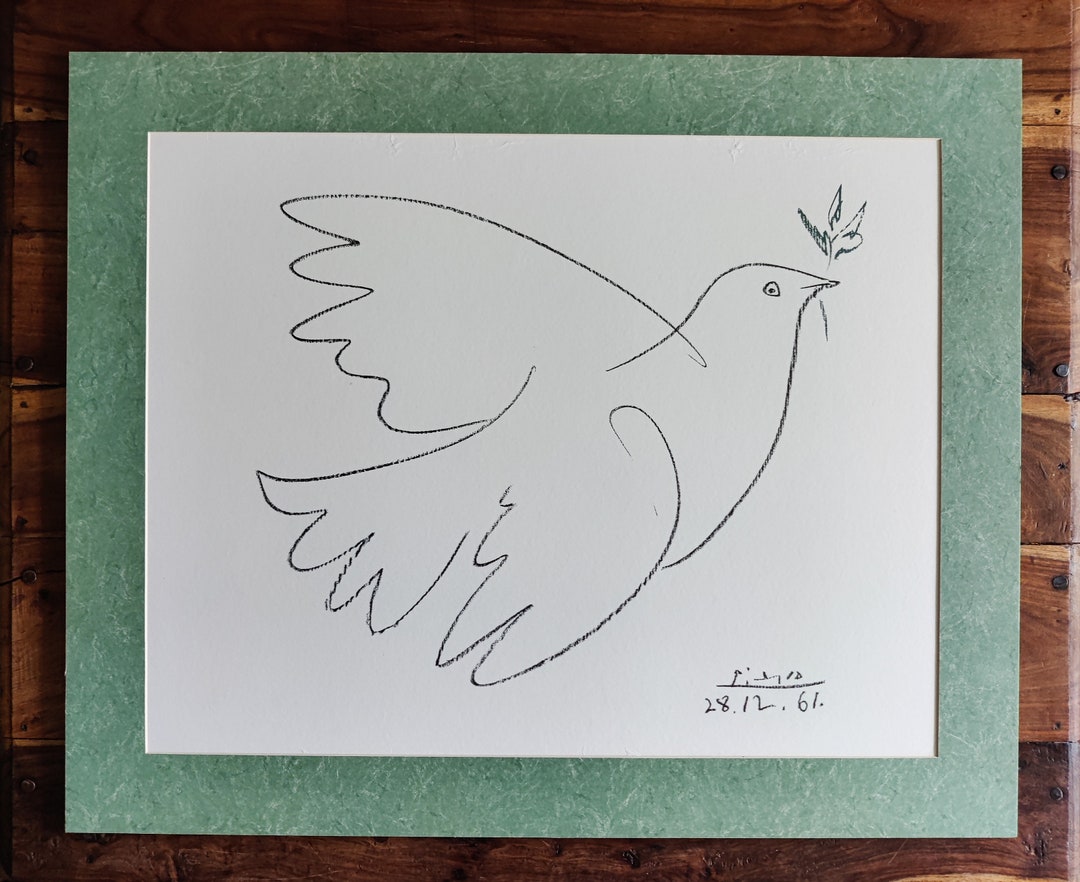 Pablo Picasso Colombe De La Paix Lithograph Mid Century Art Pablo
