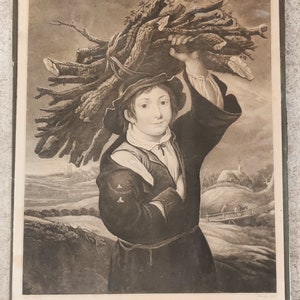 Jacques Bonnefoy d’Arles Engraving Le Jeune Bucheron French Art Antique Engravings