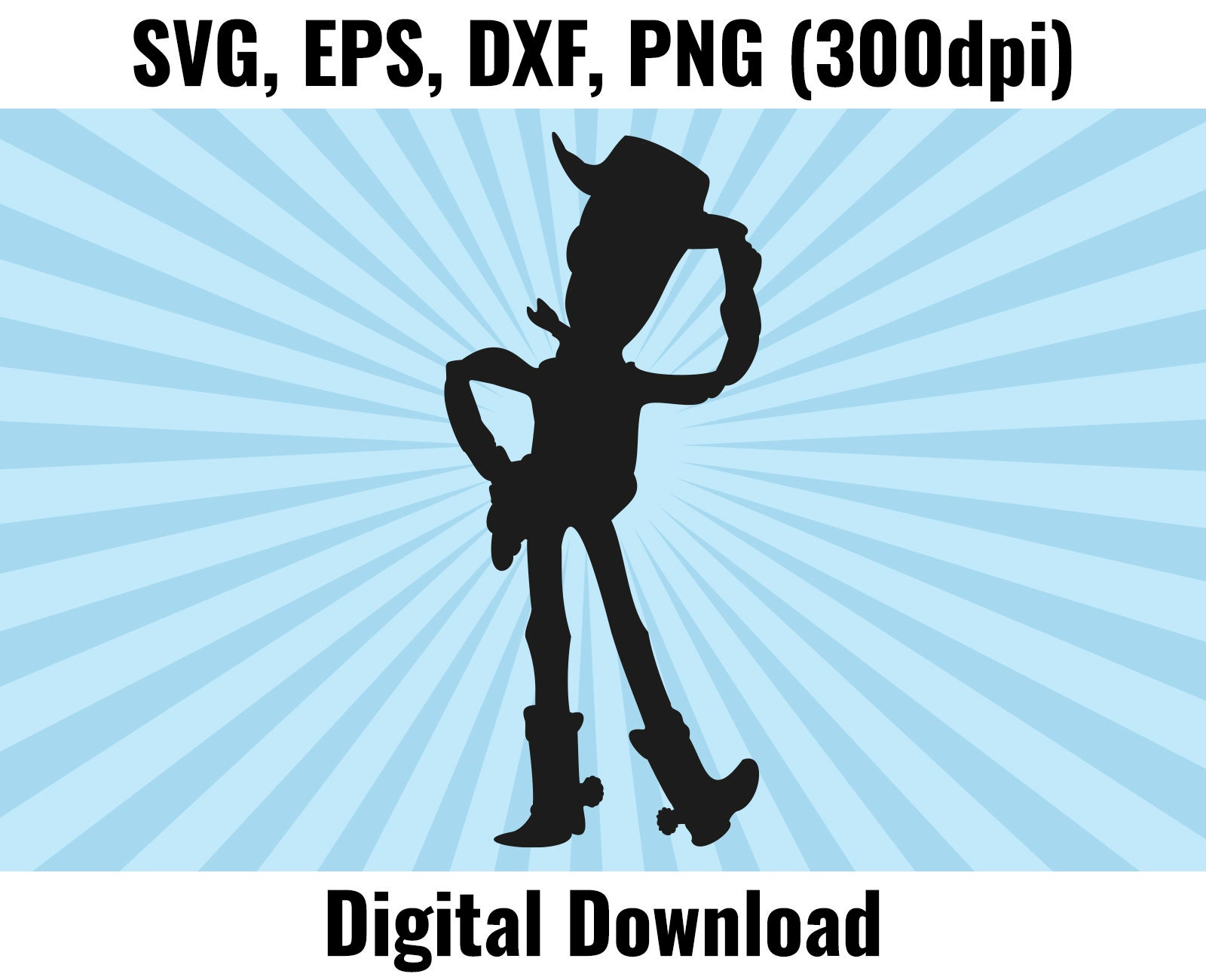 Woody from Toy story silhouette SVG, Disneyland SVG, Disney SVG, Print for ...