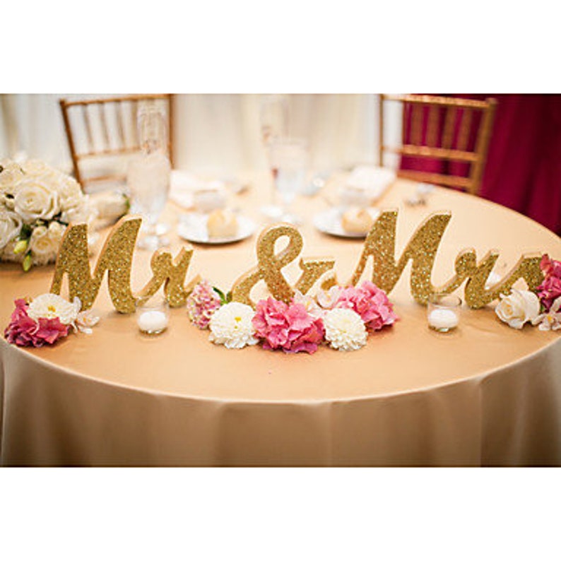 Wedding Party Wood Table Center Piece