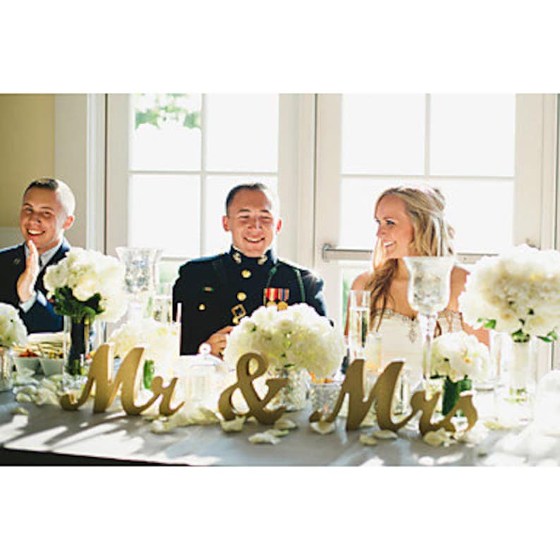 Wedding Party Wood Table Center Piece