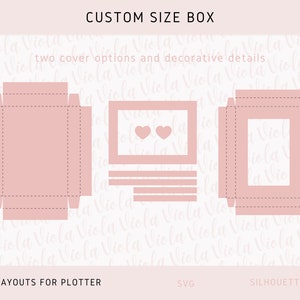 Box Template SVG Cricut Silhouette Digital Layouts Download Plotter File