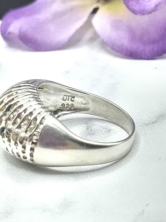 Sterling Silver UTC Dome Ring.  Size 6.75, Hallma… - image 4