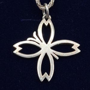 James Avery  Sterling Silver Sideways Butterfly Charm Pendant. Rare, Retired,Hallmarked Avery Ster,  Free shipping.