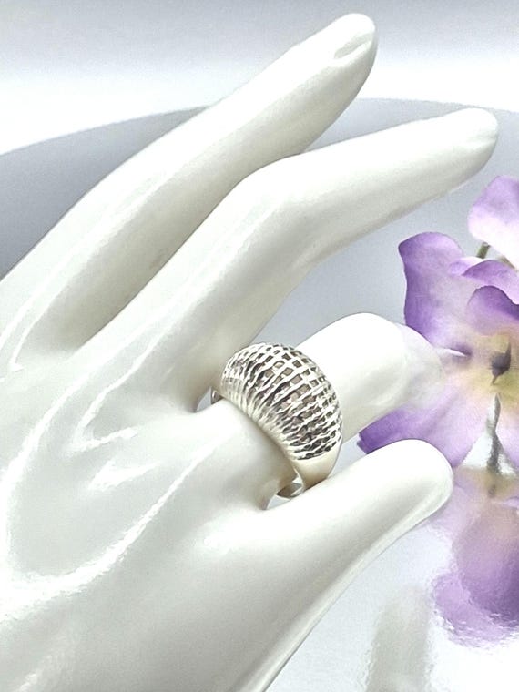 Sterling Silver UTC Dome Ring.  Size 6.75, Hallma… - image 2
