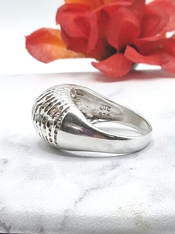 Sterling Silver UTC Dome Ring.  Size 6.75, Hallma… - image 7