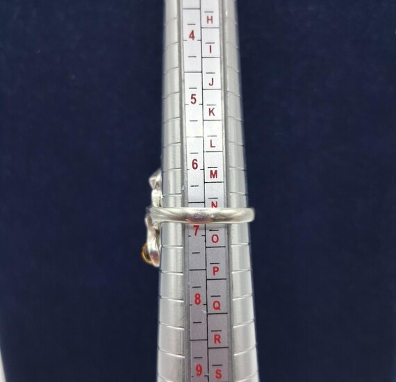 Sterling Silver Multi-Color Amber Ring - Statemen… - image 9