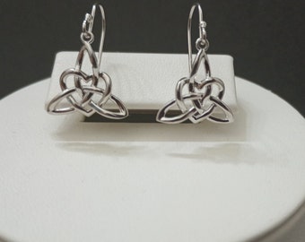 Sterling Silver Celtic Knot Dangle Earrings