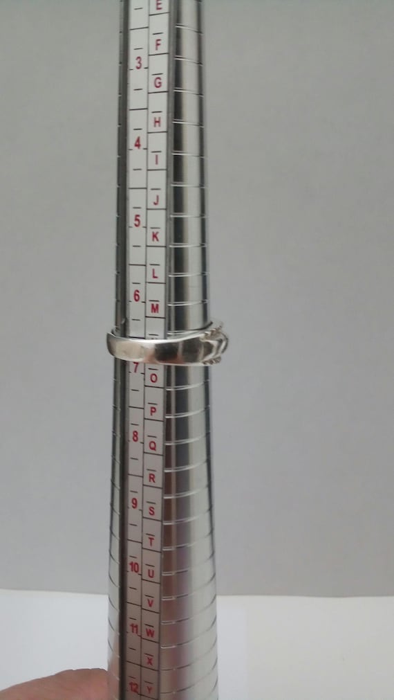 Vintage Sterling Silver Ribbed Ring - Size 6.75 - image 6