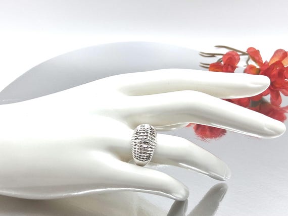 Sterling Silver UTC Dome Ring.  Size 6.75, Hallma… - image 8
