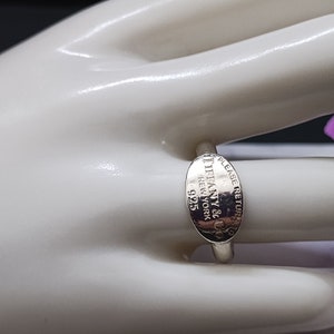 Tiffany and Co. Sterling Silver Oval Ring. Vintage, Marked Tiffany and Co. Sterling Silver Oval Ring. Vintage, Marked