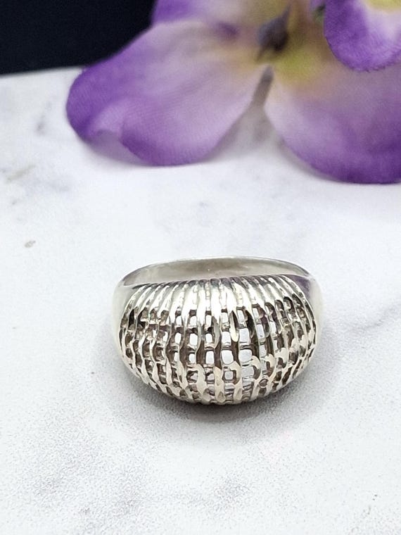 Sterling Silver UTC Dome Ring.  Size 6.75, Hallma… - image 6