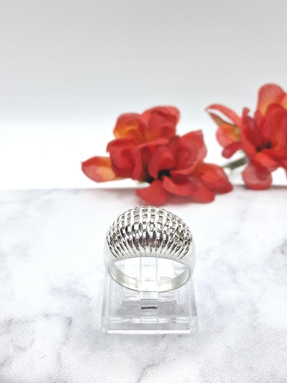 Sterling Silver UTC Dome Ring.  Size 6.75, Hallma… - image 10