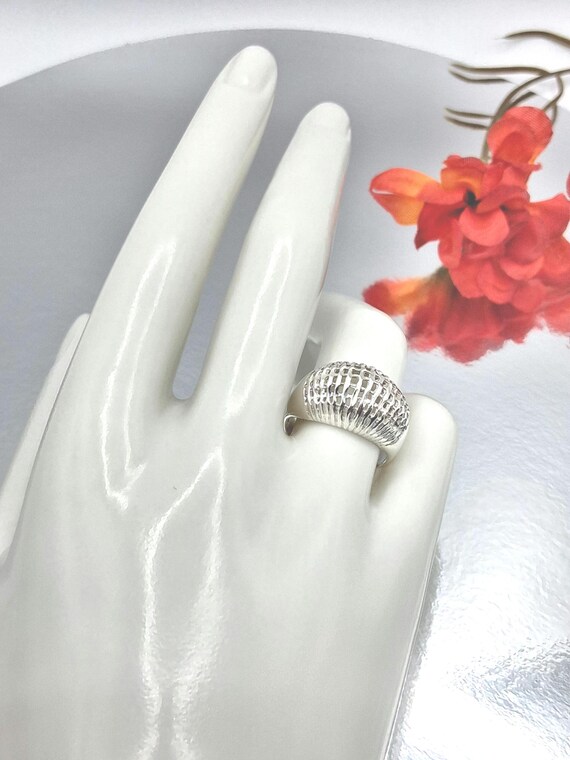 Sterling Silver UTC Dome Ring.  Size 6.75, Hallma… - image 9