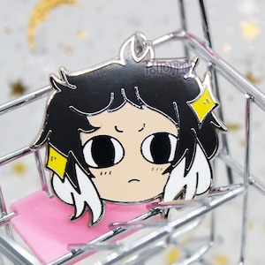 Chibi Mafia Dog Stare Enamel Pin