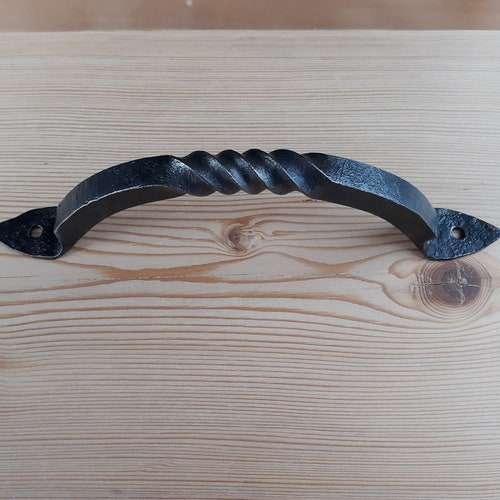 Hand Iron Twisted Rustic Drawer Handle Pull Etsy