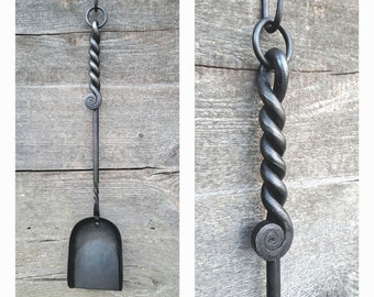 Hand Forged Fire place Shovel Fireplace Tools Wrought  Ash Shovel Blacksmit