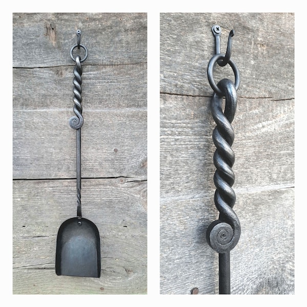 Hand Forged Fire place Shovel Fireplace Tools Wrought  Ash Shovel Blacksmit