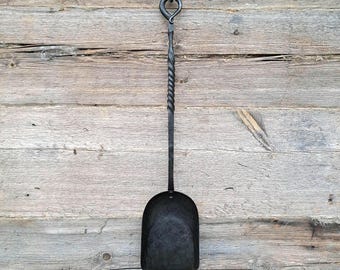 Hand-Forged Ash Shovel for Fireplace & Wood Stove |  22.5 in ( 56cm )