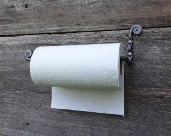 Sea Stones Helping Hand Standing Granite Paper Towel Holder - Easy to Use One-Handed Tear - Modern Kitchen Design - Made in USA