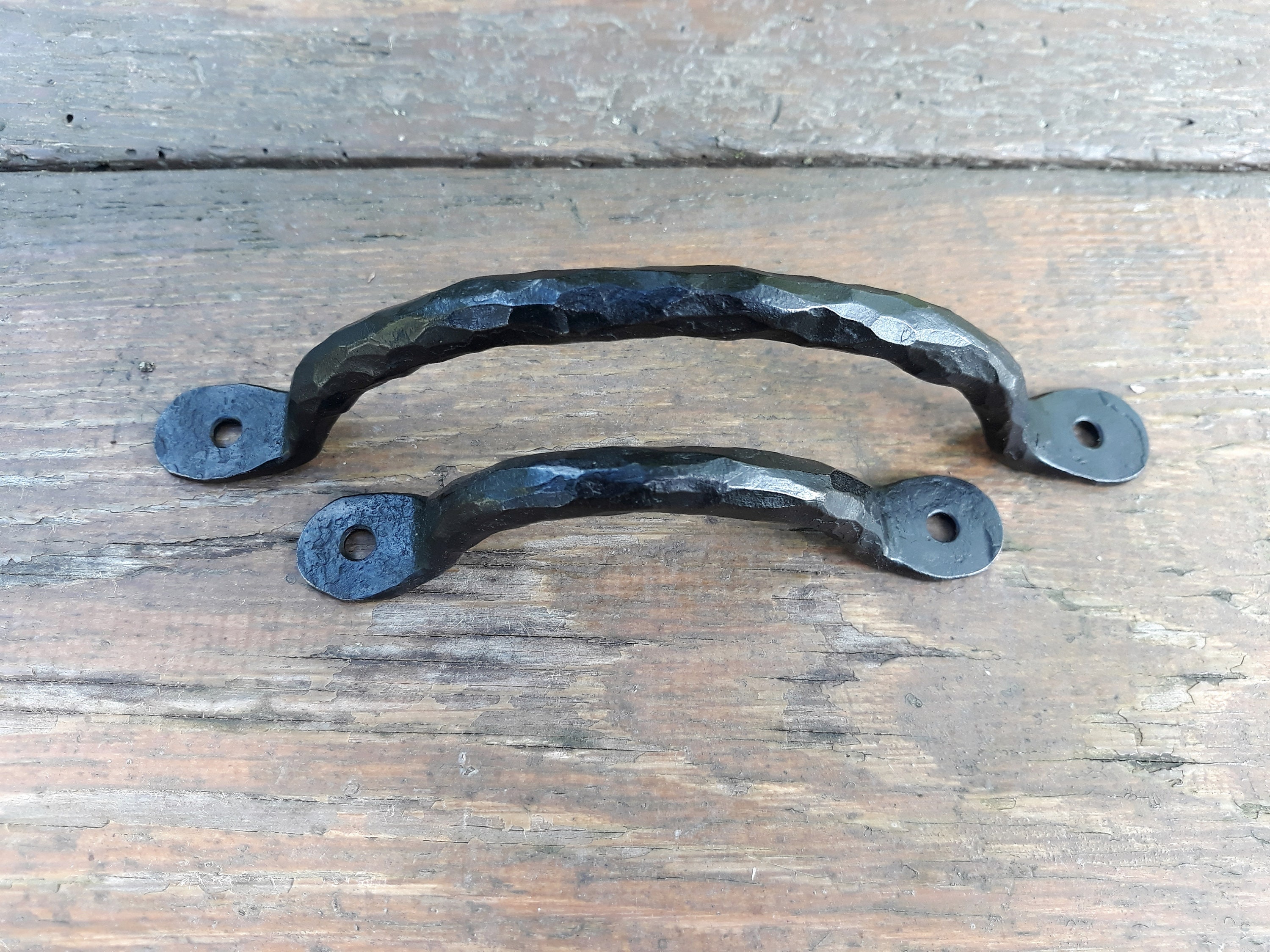 Hand Iron Handle Wrought Drawer Pull Rustic Etsy