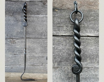 Hand Forged Fireplace Poker, Fireplace Tool, Wrought Iron Poker, Blacksmith