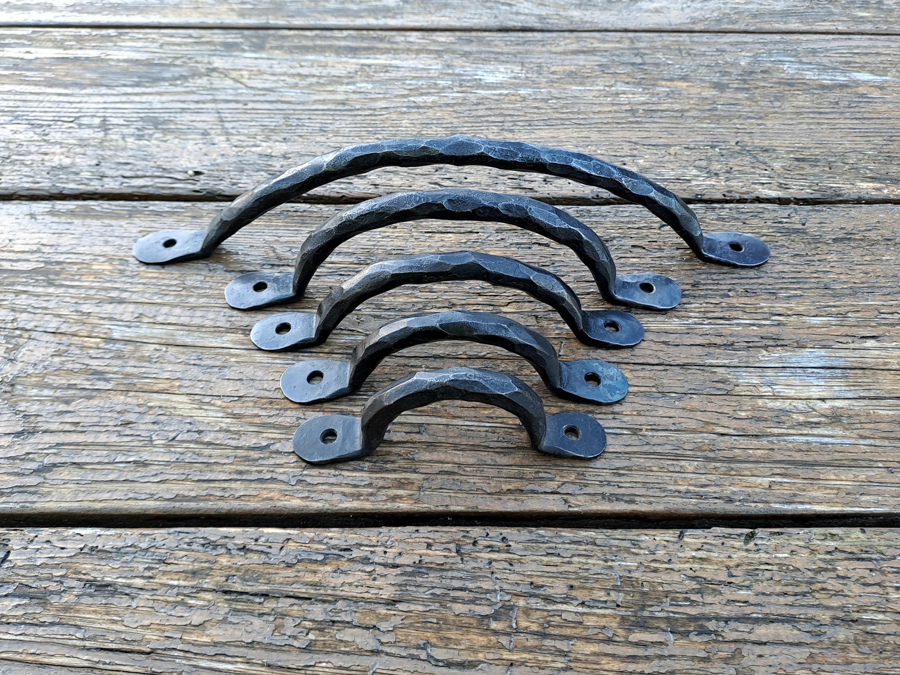10 Forged ron Pulls 4 1/8 Long Cabnet Handles Bn Door Gate Crafts